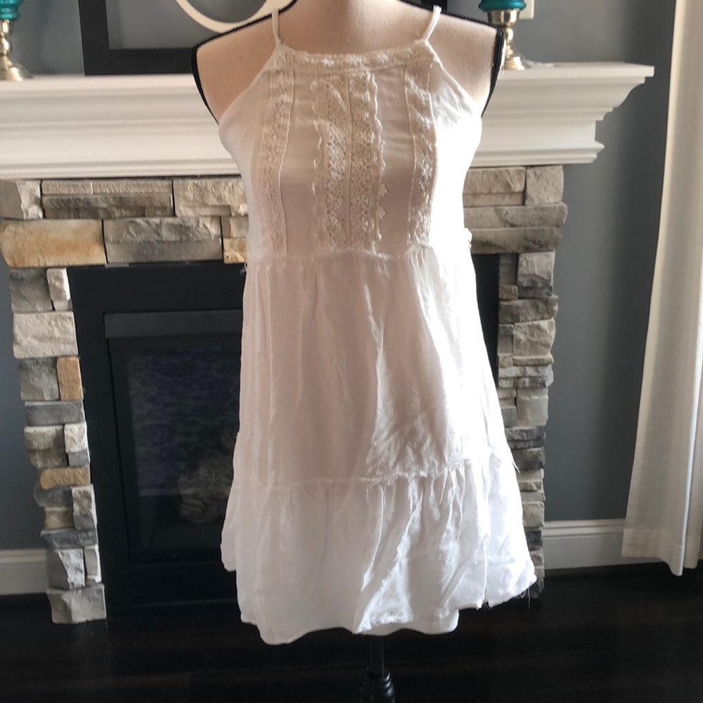 White gauzy dress